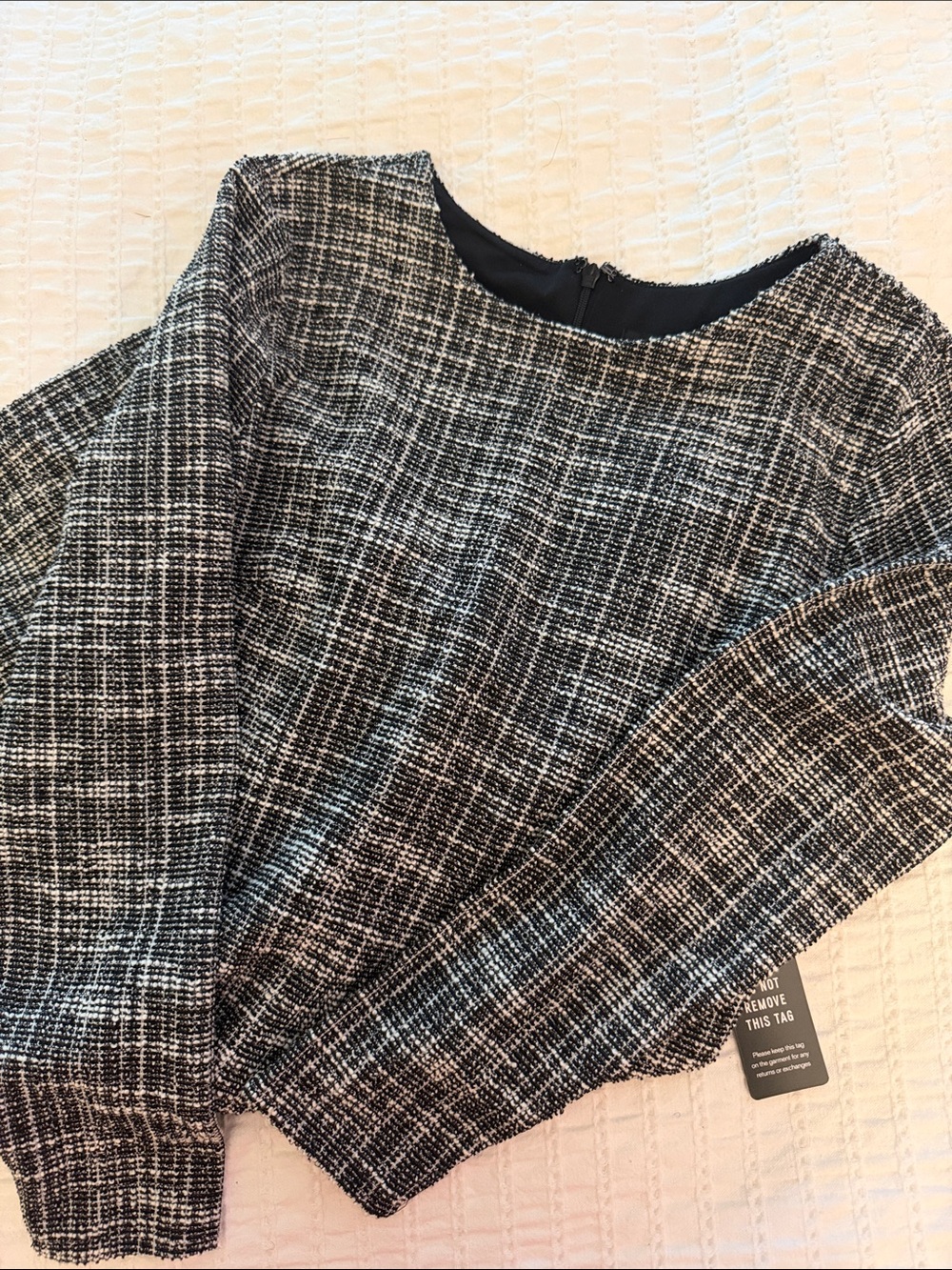 NWT Express Black & White Tweed Dress – Size Large